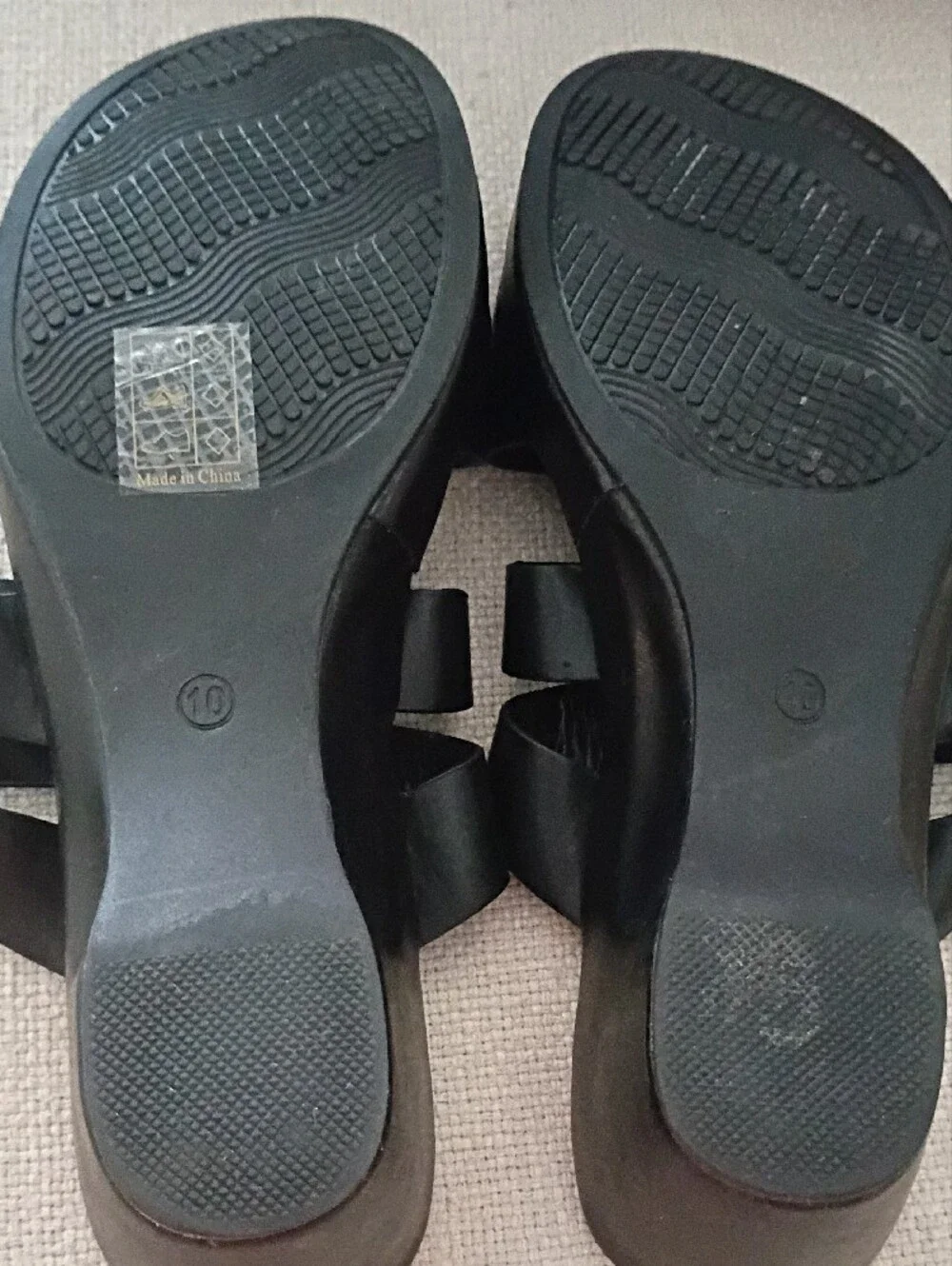 Patrizia-Black-Sz 10-Wedge Slide Sandals with Dual Buckles Chic Comfort